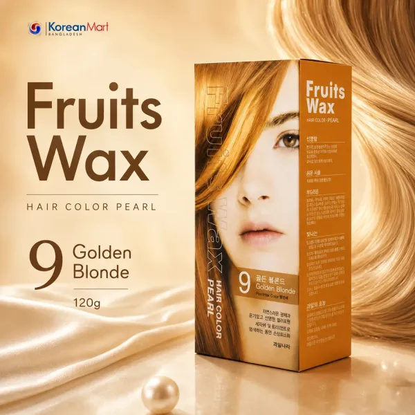 Welcos Fruits Wax Hair Color Pearl (9-Golden Blonde) - 120g